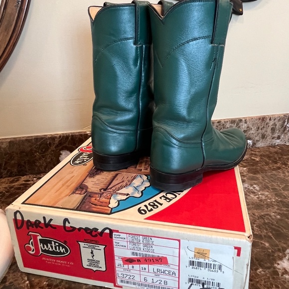 Justin Boots Forest Green - Picture 2 of 5